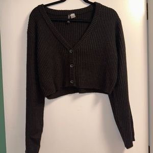 Black H&M Cropped Cardigan